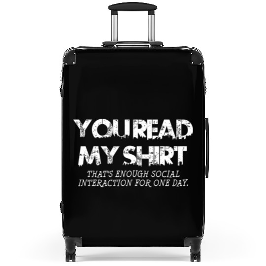 Social Interaction Graphic Novelty Sarcastic DARK Suitcases