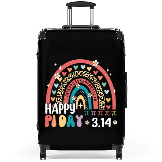 Rainbow Happy Pi Day Mathematic Math Teacher Retro Suitcases