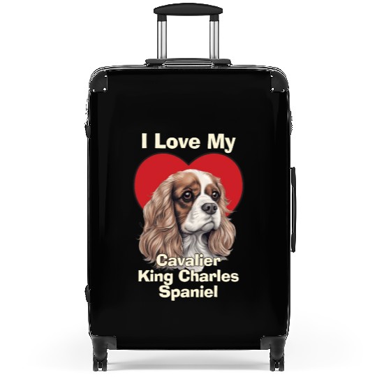 I Love My Cavalier King Charles Spaniel Puppy Dog Suitcases