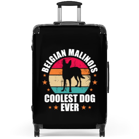 Belgian Malinois Coolest Dog Ever Retro Vintage Suitcases