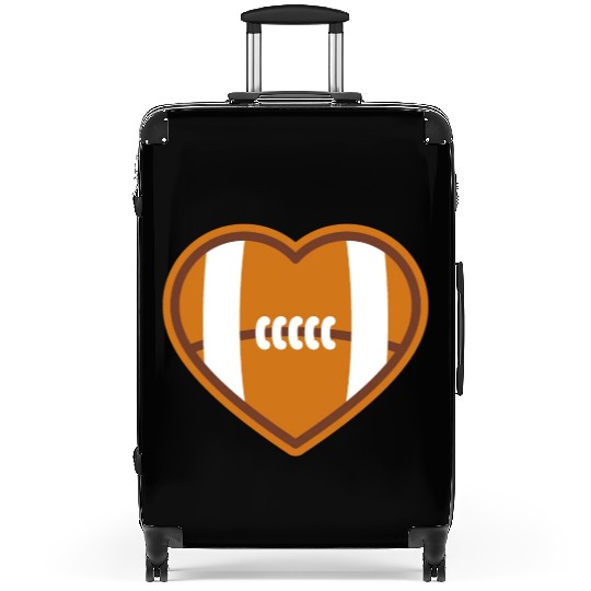 American football Player Love Heart Suitcases