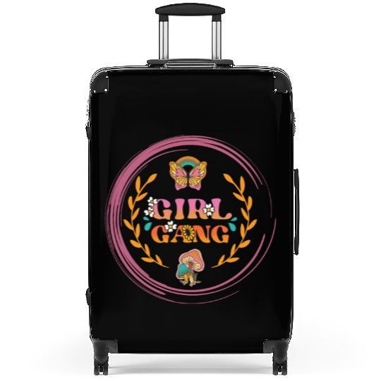 girl gang Lady's Night Flower Design Suitcases