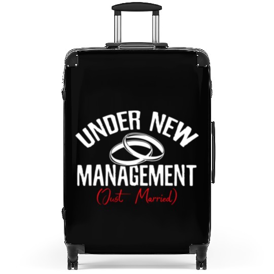 Under Newagement Just Married Groom Bride Wedding Suitcases