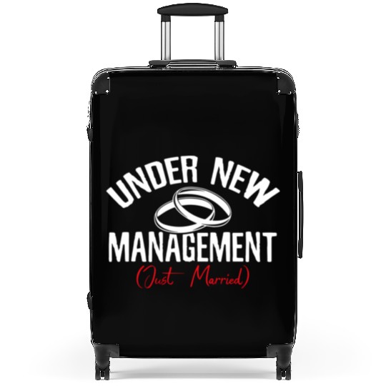 Under Newagement Just Married Groom Bride Wedding Suitcases