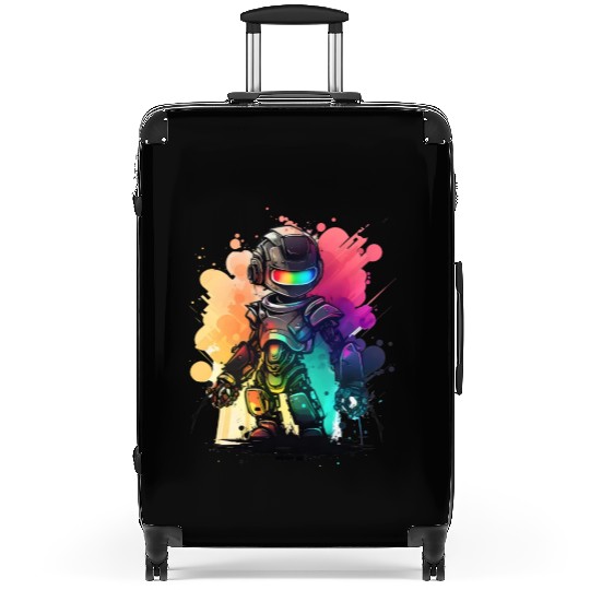 Retro Robot Cute Robotic Engineer Technology Suitcases
