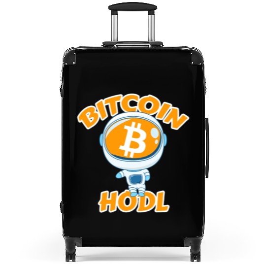 Bitcoin Coin-Crypto Astronaut-HODL Suitcases