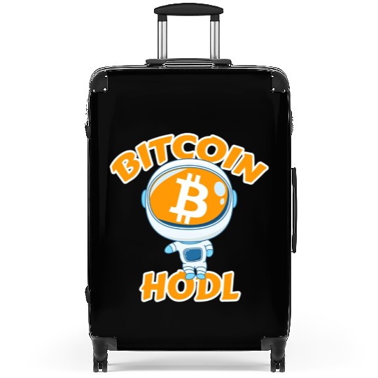Bitcoin Coin-Crypto Astronaut-HODL Suitcases