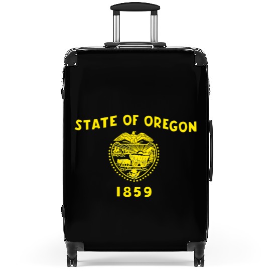Blue Oregon Flag State Usa Suitcases