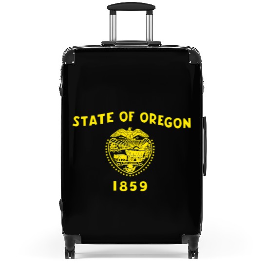 Blue Oregon Flag State Usa Suitcases