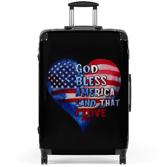 God bless America Land that I love Suitcases