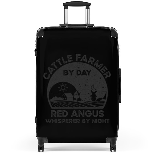Cattle Farmer Whirer Cow Rancher Red Suitcases