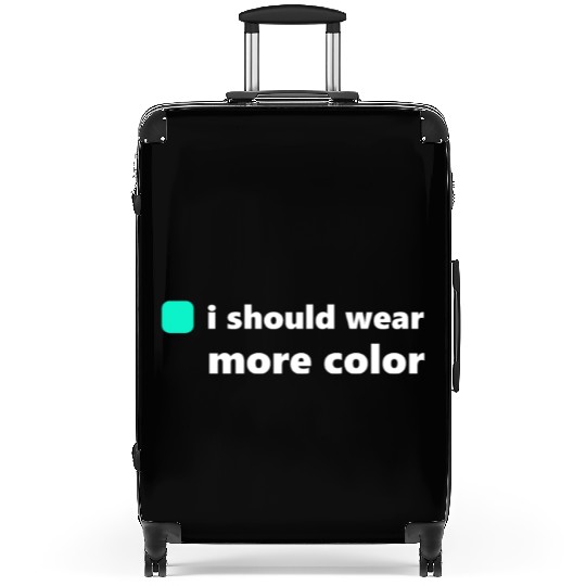 i should wear more color light green Suitcases