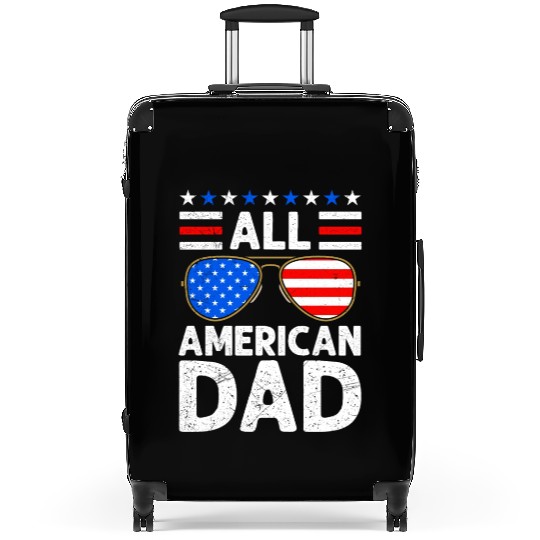 All American Dad Independence Day USA Party Suitcases