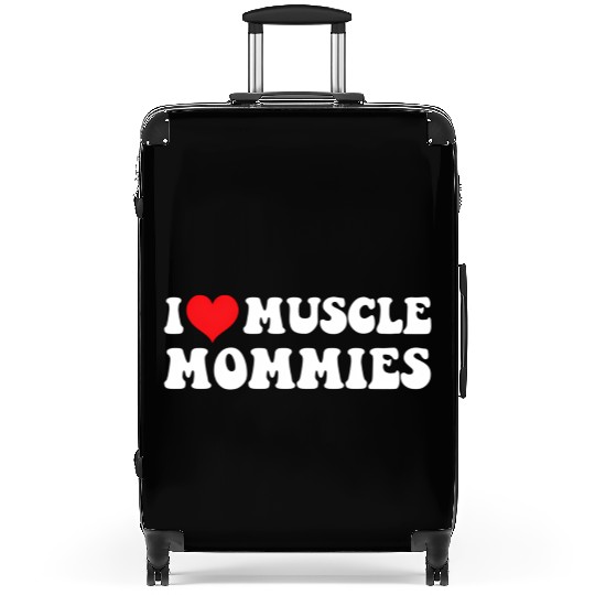 I Love Muscle Mommies Groovy I He Gym Suitcases