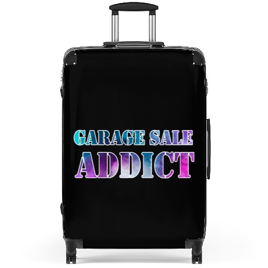 Garage Sale Addict blue purple watercolor Suitcases