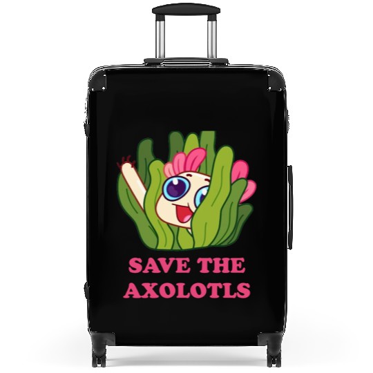 The Save The Axolotls CUTE Suitcases