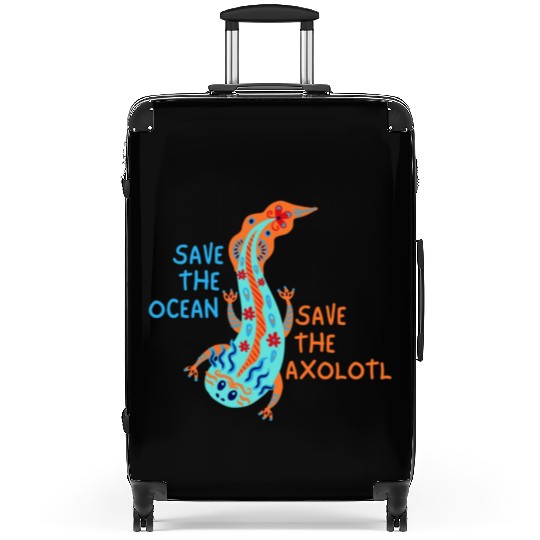 Save The Ocean Save The Axolotl Suitcases