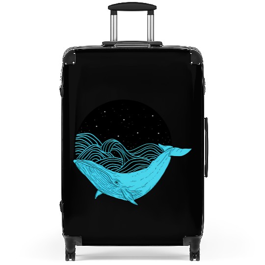 Humpback Whale Midnight Space Whale Suitcases