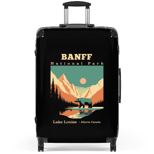 Vintage Retro Canadian Banff National Park Suitcases
