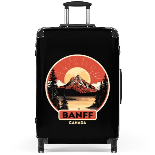 Vintage Retro Canadian Banff National Park Suitcases