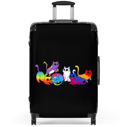 Pride Kittens LGBTQIA+ Cats Colorful Cat Suitcases