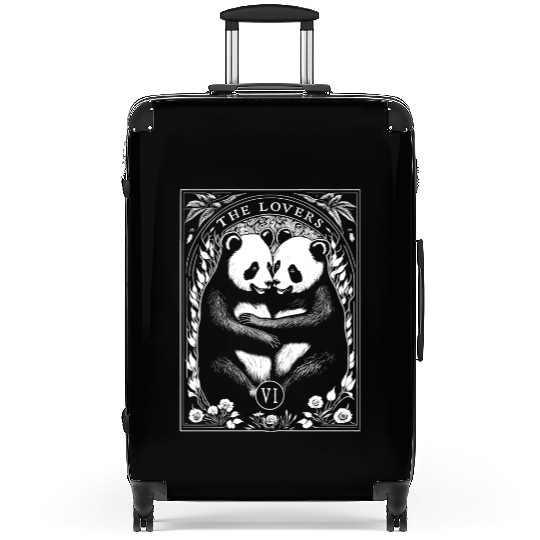 The Lovers Tarot Card Cute Panda Lover Couple Suitcases