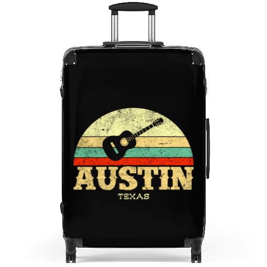 Austin Texas Guitar Lone Star State Suitcases