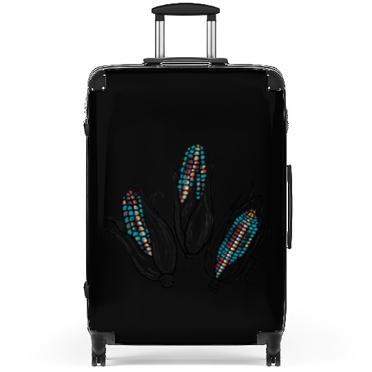 Native American Turquoise Corn Tribal Pattern Suitcases