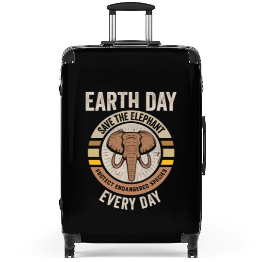 Save The Elephant Protect Endangered Species Earth Suitcases