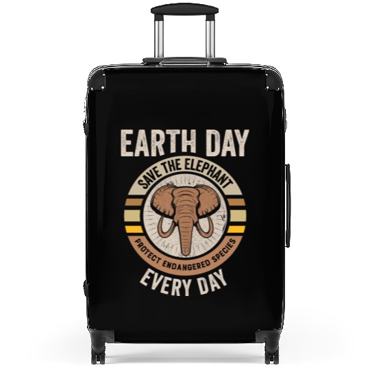 Save The Elephant Protect Endangered Species Earth Suitcases