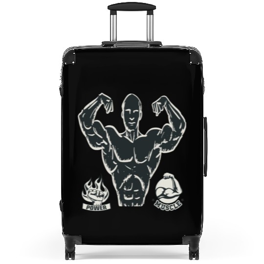 workout and gym power Suitcases for athletic men