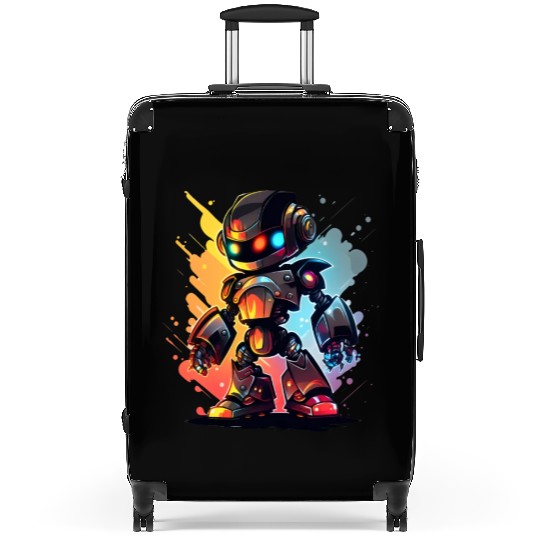 Retro Robot Cute Robotic Engineer Technology Suitcases