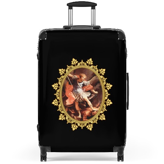St. Michael the Archangel Icon Dragon Catholic Ang Suitcases