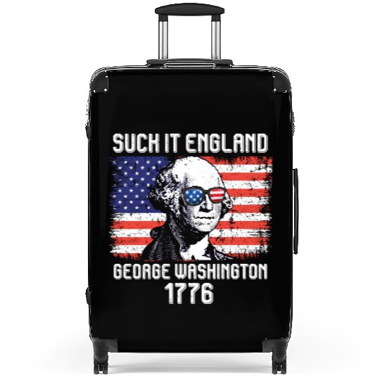 Suck it England George Washington 1776 USA Suitcases