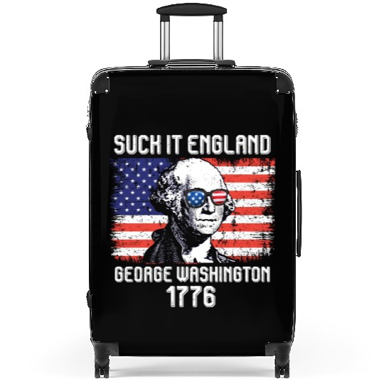 Suck it England George Washington 1776 USA Suitcases