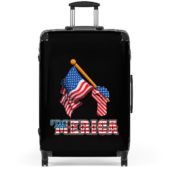 Patriotism Merica Pride US Patriots USA Fan Suitcases