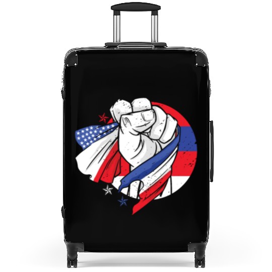 American Pride US Patriots American Fist Loverty Suitcases
