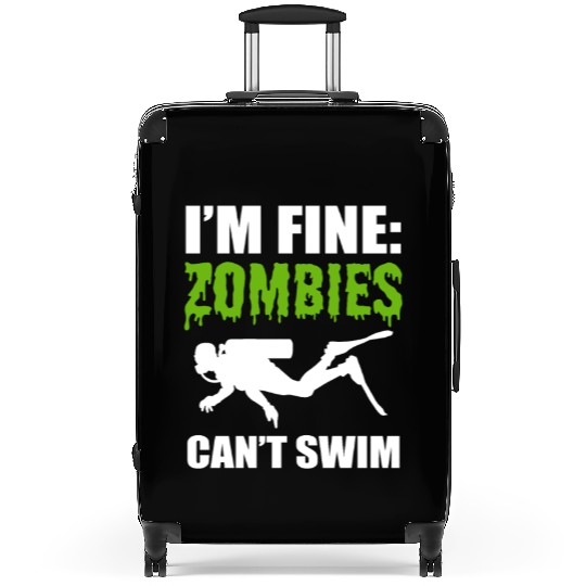 Zombies Can't Swim Comedian Gift Suitcases