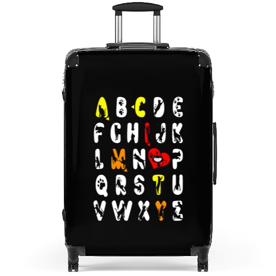 I love my cat Alphabet Suitcases