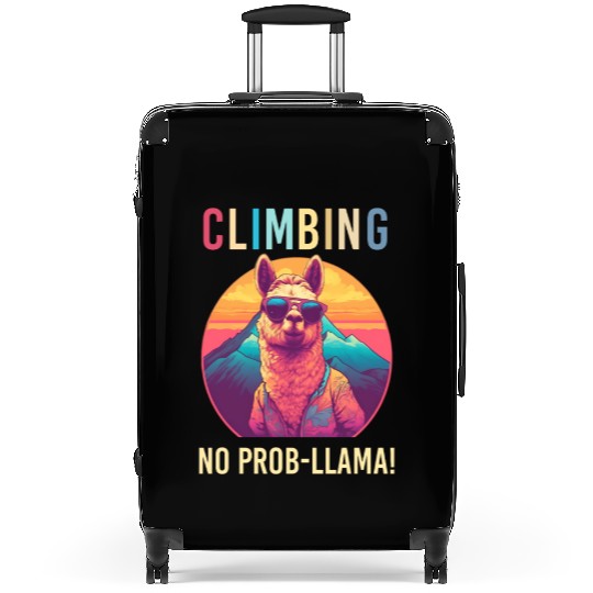 Funny Alpaca with Sunglasses - No Prob-llama Suitcases