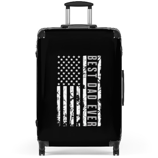 Best Dad Ever American Flag Suitcases