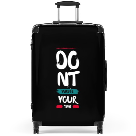 Black Colorful Dubai The Leading City in the World Suitcases