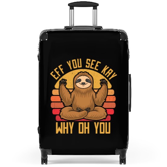 Sloth Hilarious Sloth Yoga Suitcases