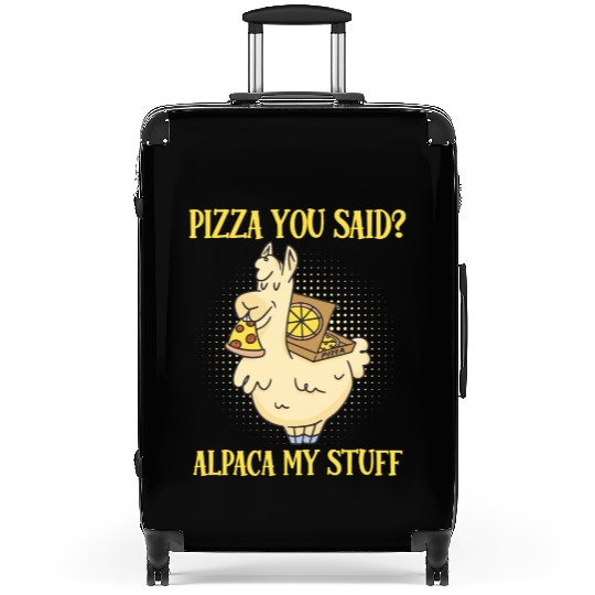 Alpaca My Bags Pizza You Said Pizza Lover 80s Suitcases