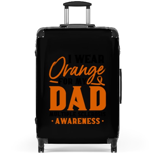 I Wear Orange For My Dad Multiples Sclerosis MS Suitcases