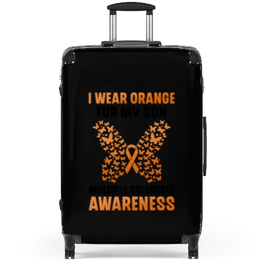 I Wear Orange For My Son Multiples Sclerosis MS Suitcases