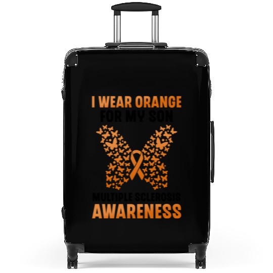 I Wear Orange For My Son Multiples Sclerosis MS Suitcases