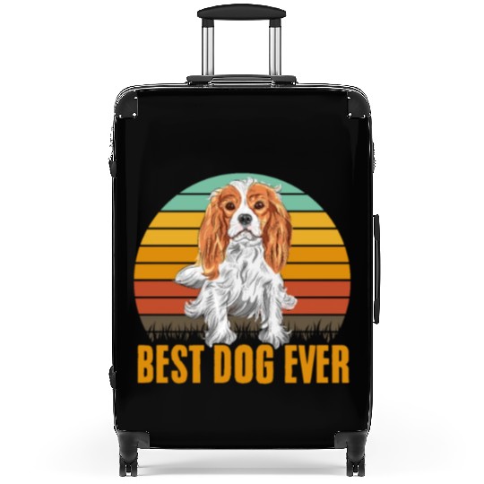 Best Dog Ever Cavalier King Charles Spaniel Retro Suitcases
