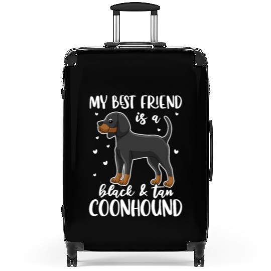 My Best Friend Is A Black and Tan Coonhound Suitcases