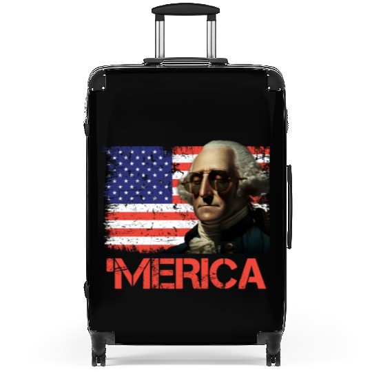 Merica George Washington Independence Day USA Suitcases